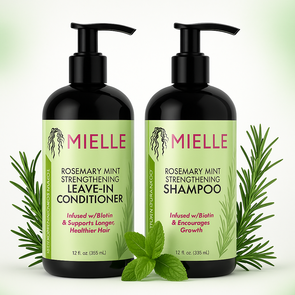 Mielle organics Rosemary & menthe Pack Duo shampoing et demeleur sans rinçage
